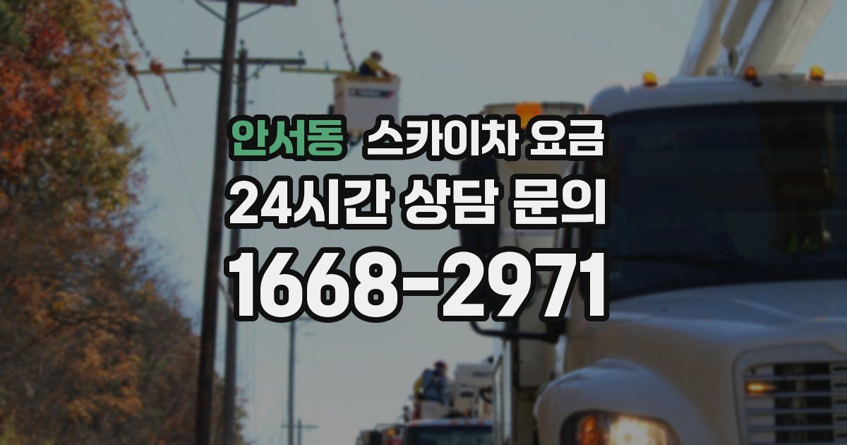 안서동 스카이차 요금