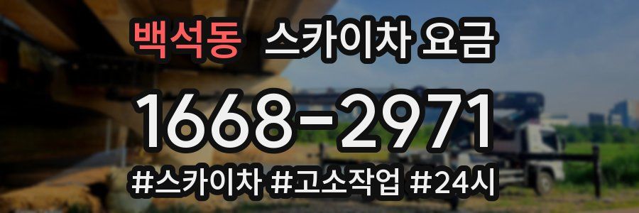 백석동 스카이차 요금