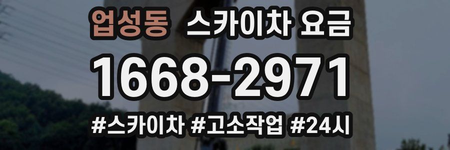 업성동 스카이차 요금