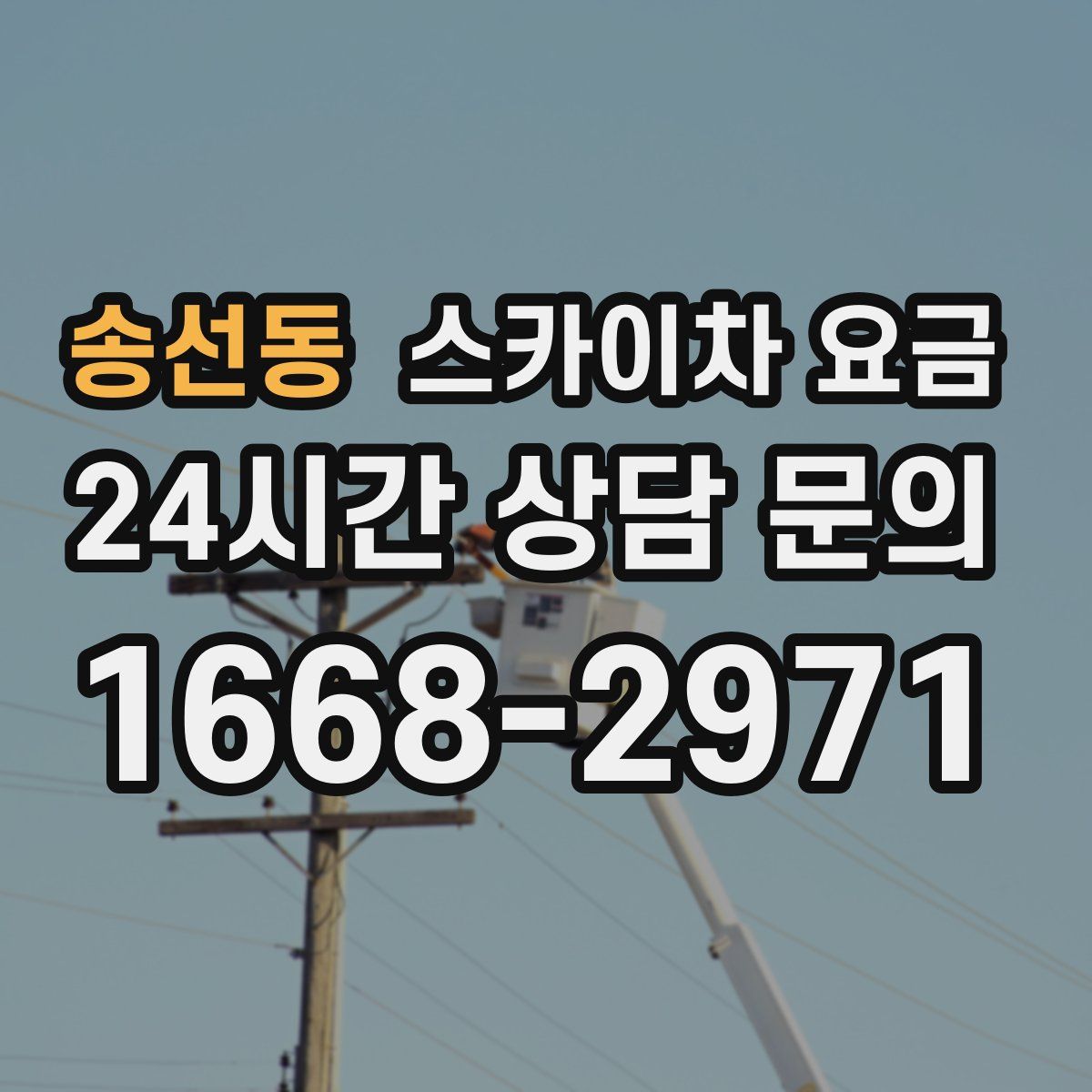 송선동 스카이차 요금