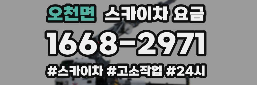 오천면 스카이차 요금