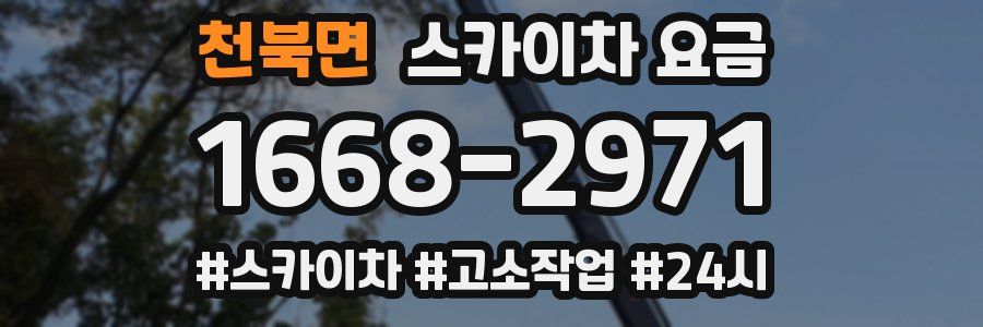 천북면 스카이차 요금