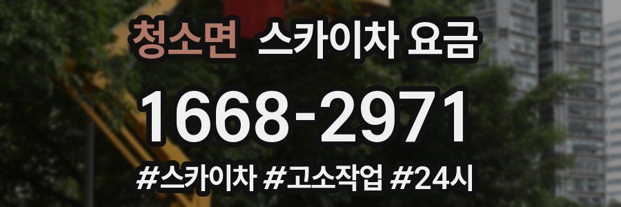 청소면 스카이차 요금