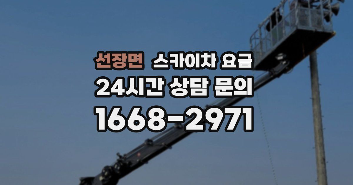 선장면 스카이차 요금