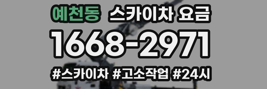 예천동 스카이차 요금