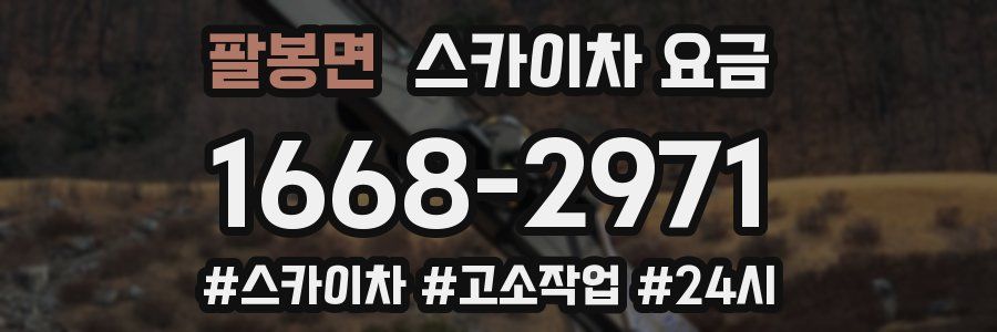 팔봉면 스카이차 요금