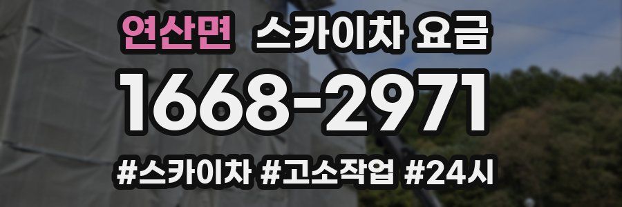 연산면 스카이차 요금