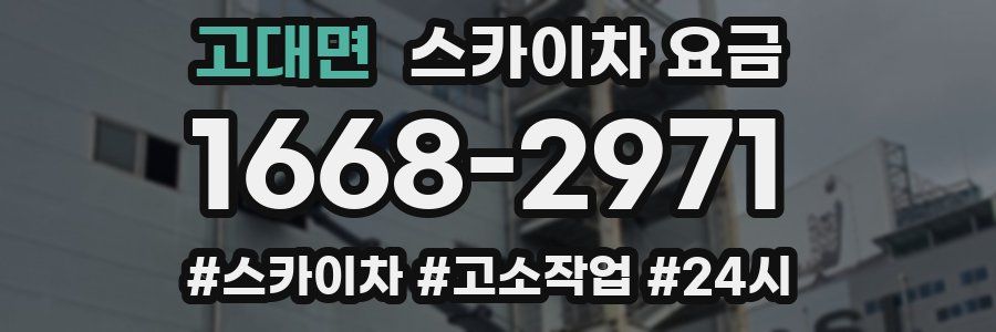 고대면 스카이차 요금