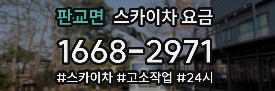 판교면 스카이차 요금