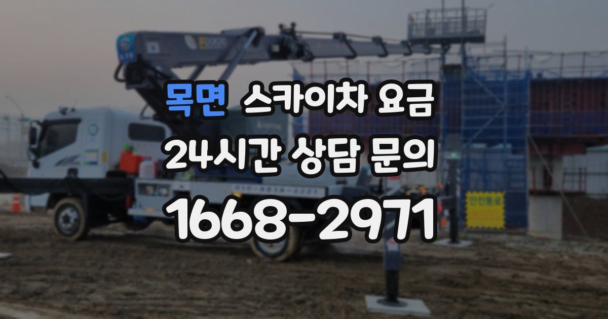 목면 스카이차 요금