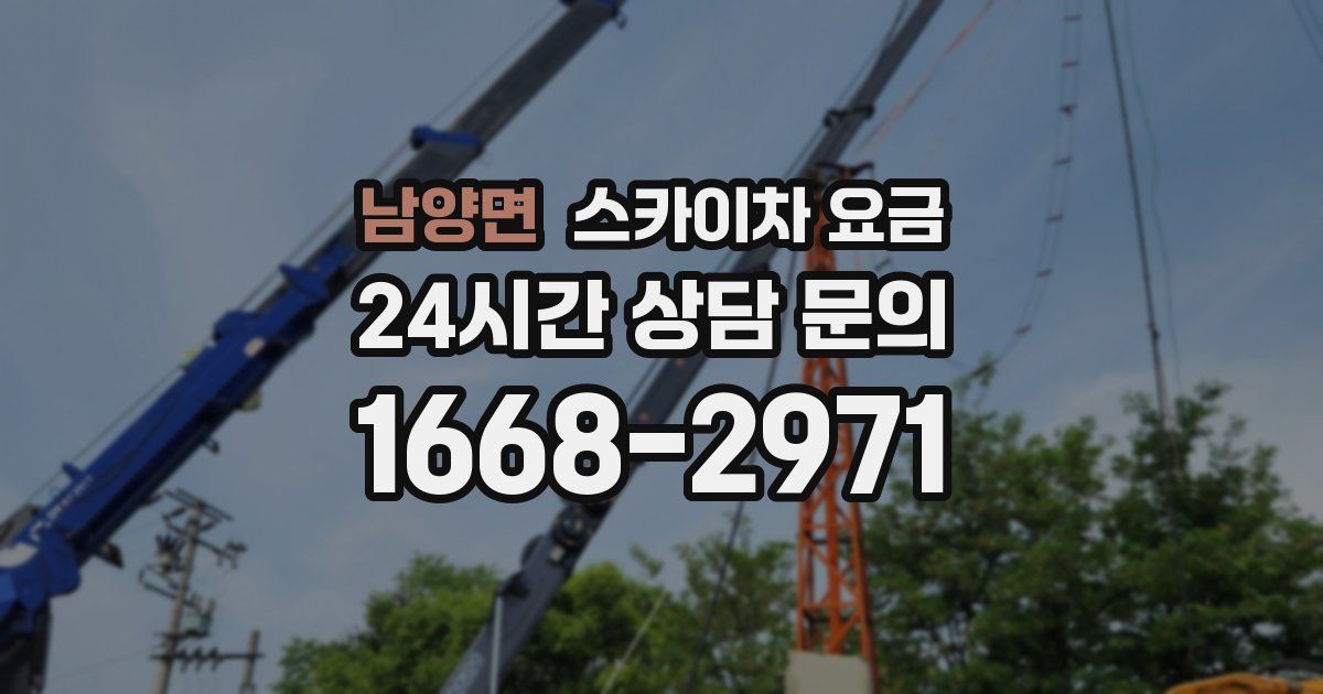 남양면 스카이차 요금