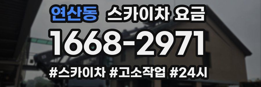 연산동 스카이차 요금