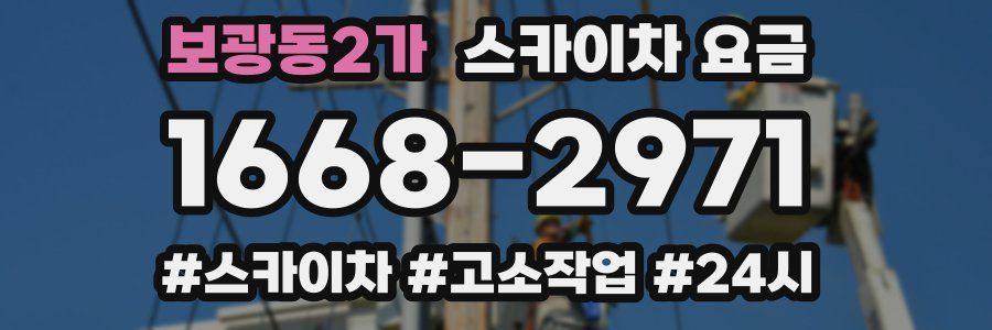 보광동2가 스카이차 요금