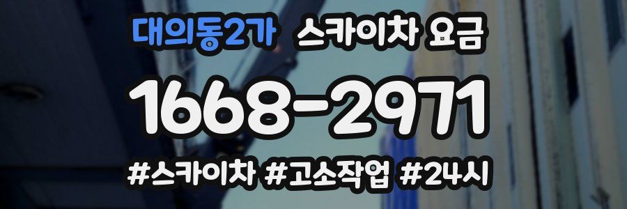 대의동2가 스카이차 요금