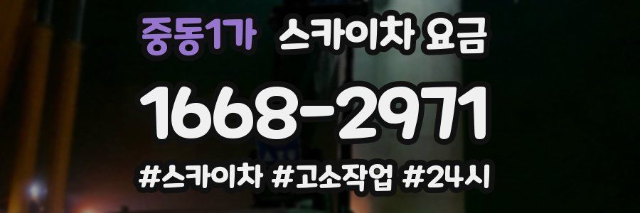 중동1가 스카이차 요금