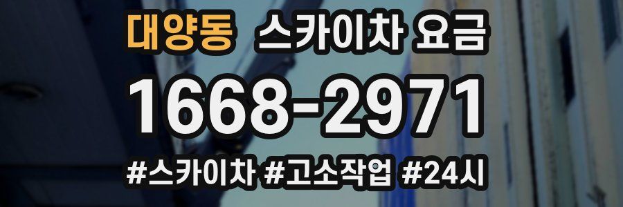 대양동 스카이차 요금