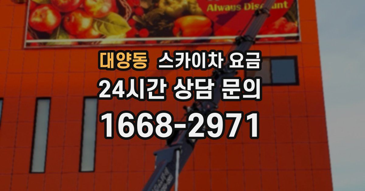 대양동 스카이차 요금