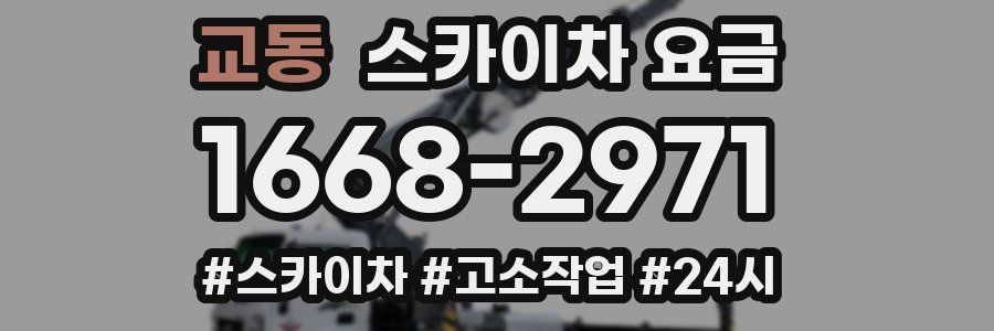 교동 스카이차 요금
