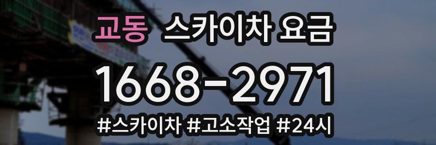 교동 스카이차 요금