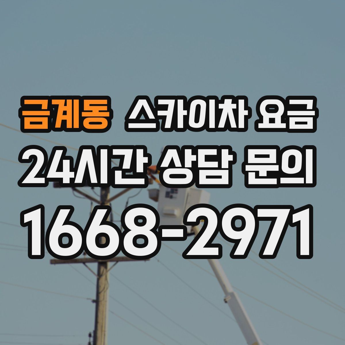 금계동 스카이차 요금