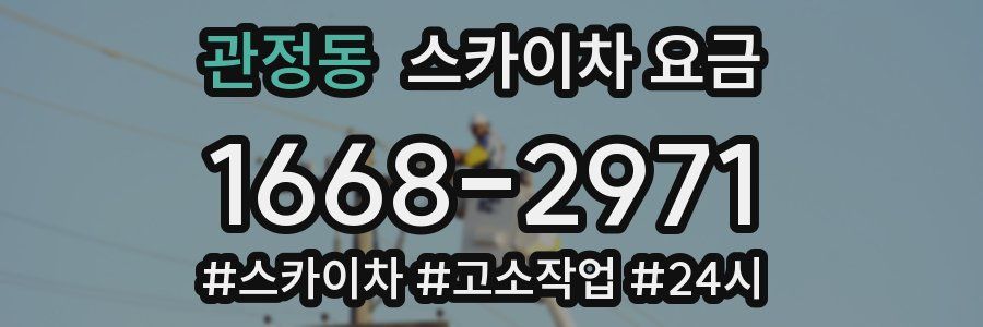 관정동 스카이차 요금