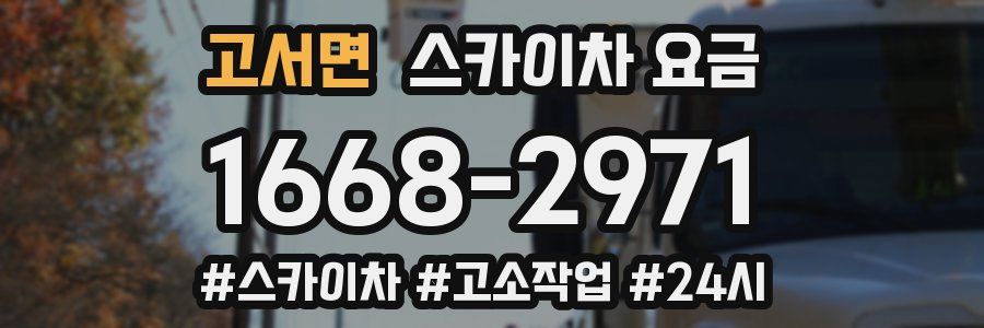 고서면 스카이차 요금