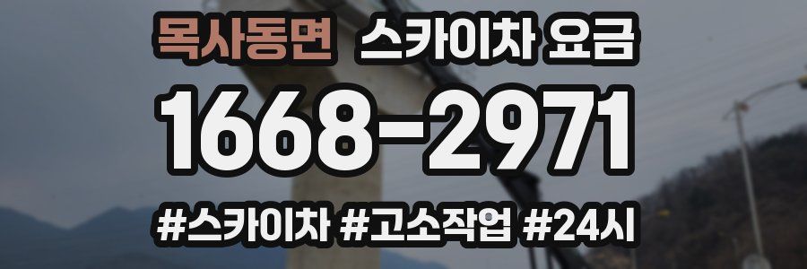 목사동면 스카이차 요금