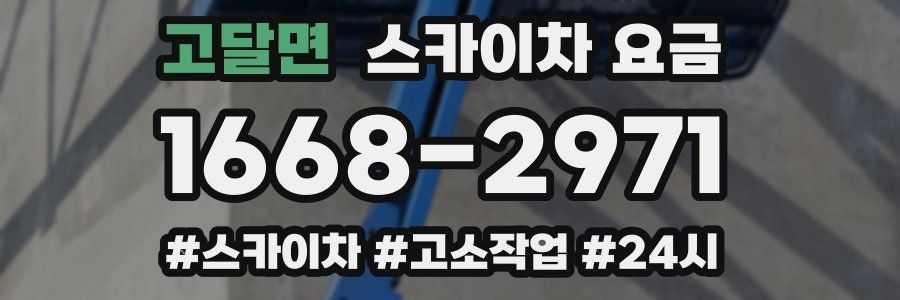 고달면 스카이차 요금