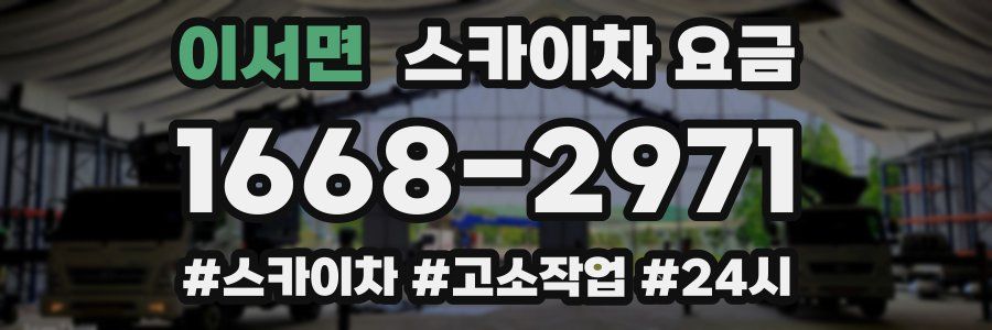 이서면 스카이차 요금
