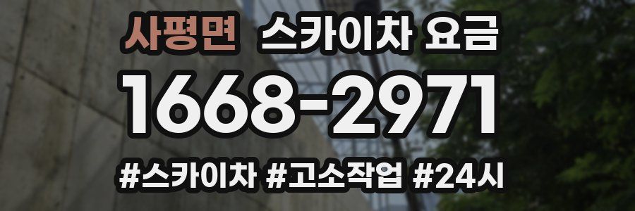 사평면 스카이차 요금