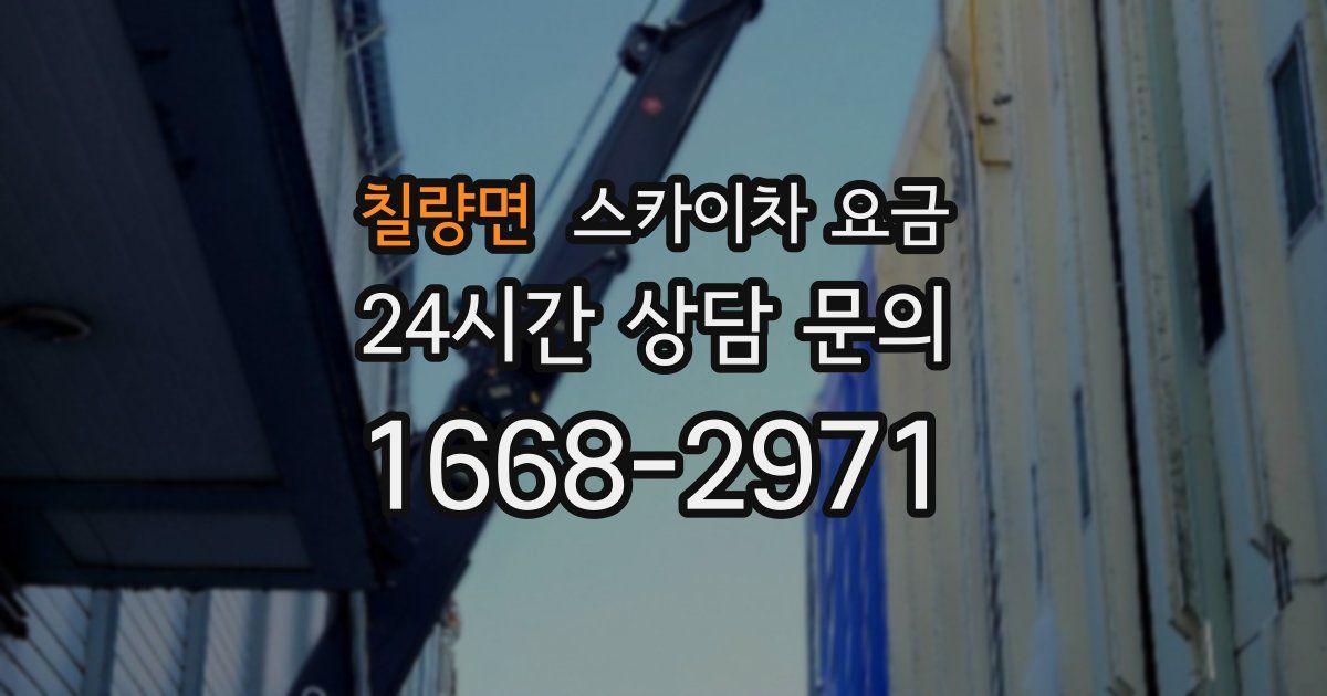 칠량면 스카이차 요금