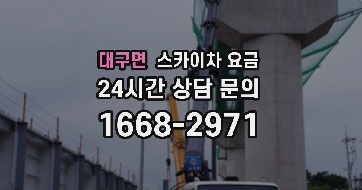 대구면 스카이차 요금