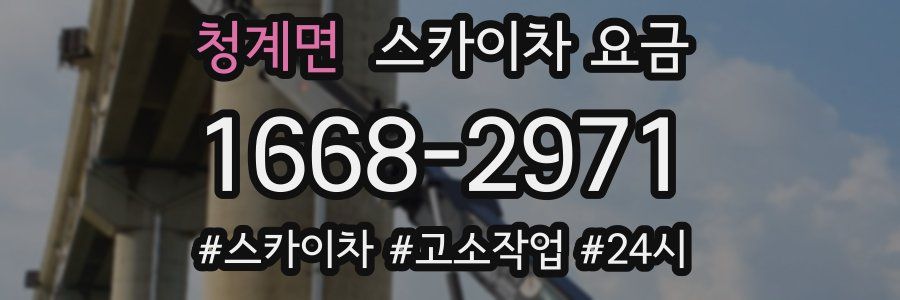 청계면 스카이차 요금