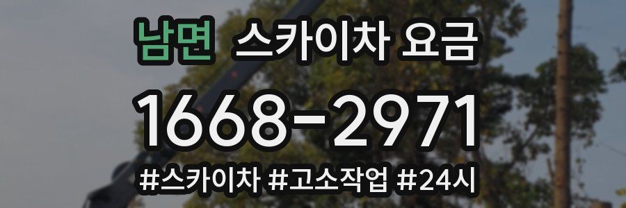 남면 스카이차 요금