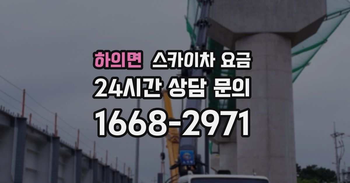 하의면 스카이차 요금