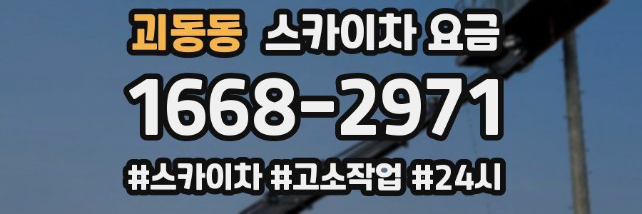 괴동동 스카이차 요금