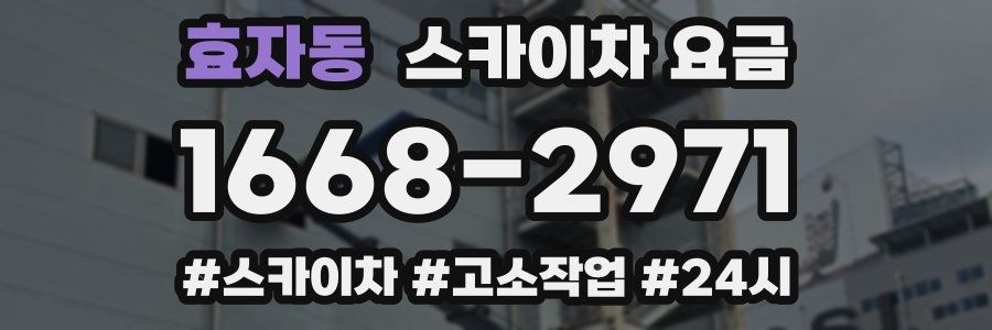 효자동 스카이차 요금