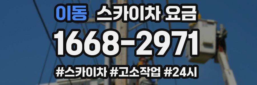 이동 스카이차 요금