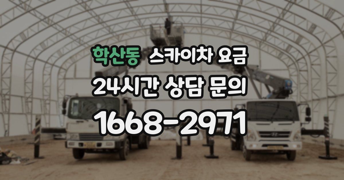 학산동 스카이차 요금