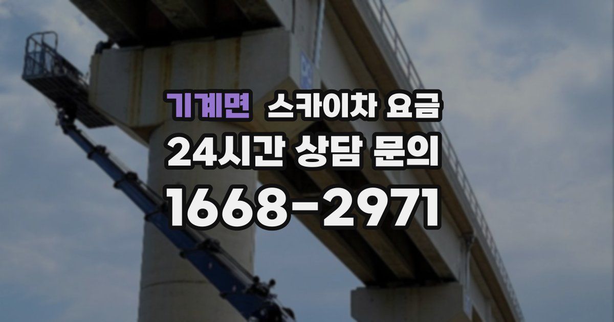 기계면 스카이차 요금