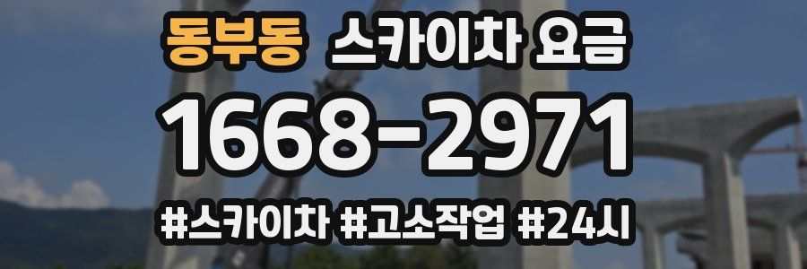 동부동 스카이차 요금