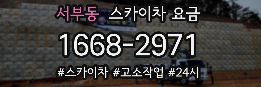 서부동 스카이차 요금