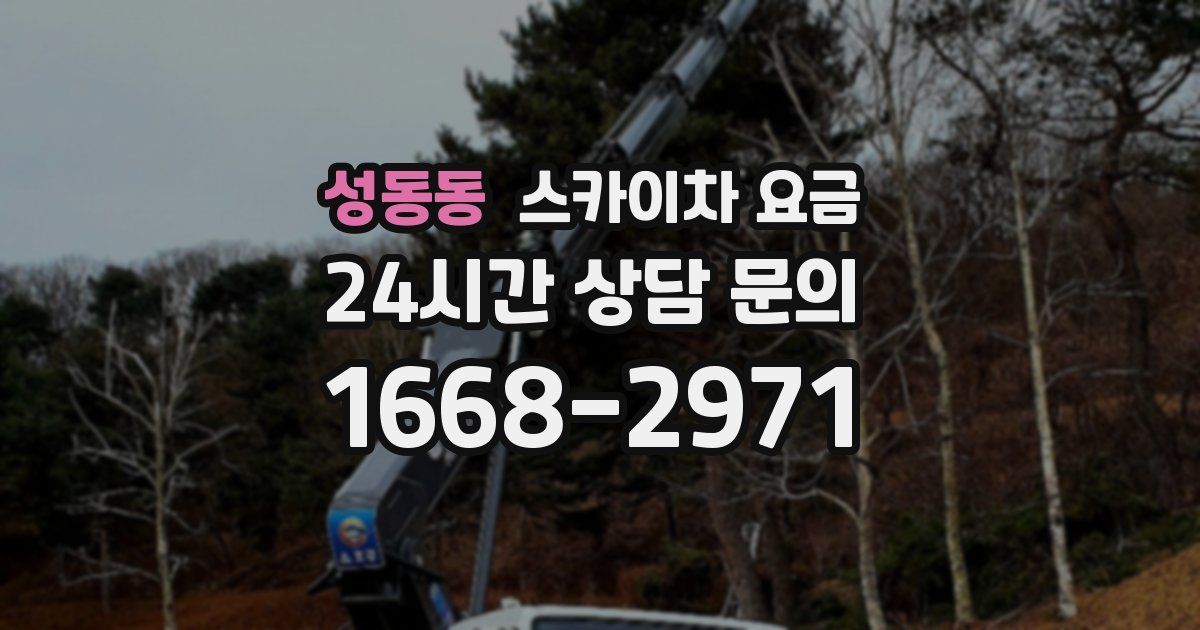 성동동 스카이차 요금
