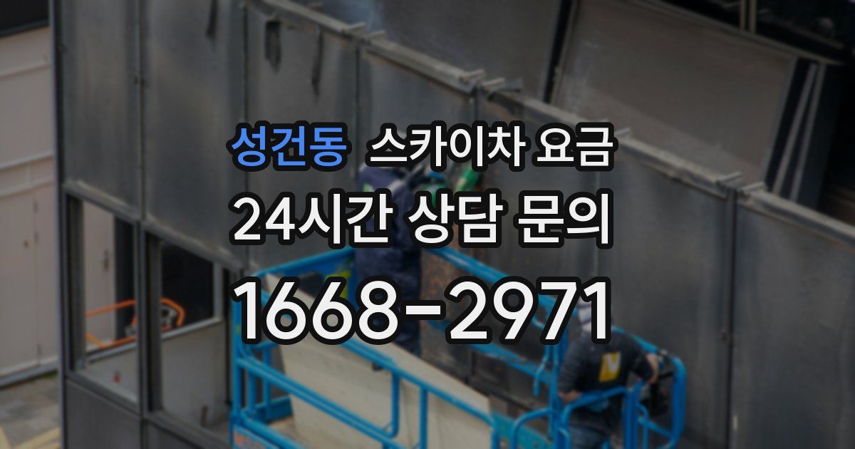 성건동 스카이차 요금