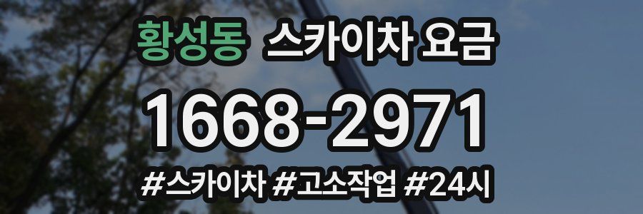 황성동 스카이차 요금