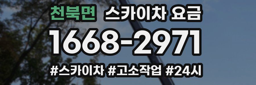 천북면 스카이차 요금