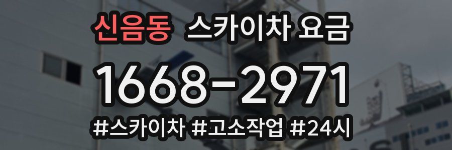 신음동 스카이차 요금