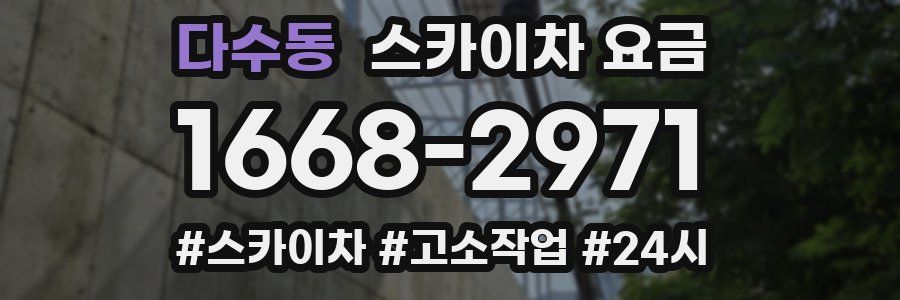 다수동 스카이차 요금