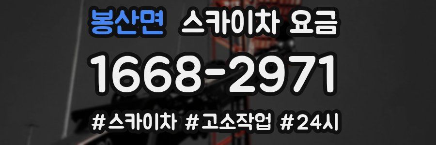 봉산면 스카이차 요금
