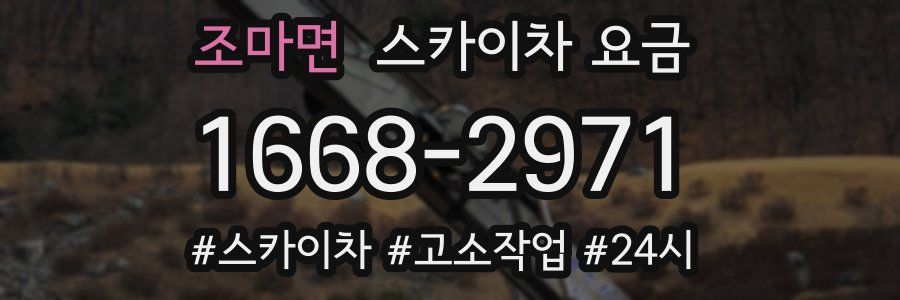 조마면 스카이차 요금
